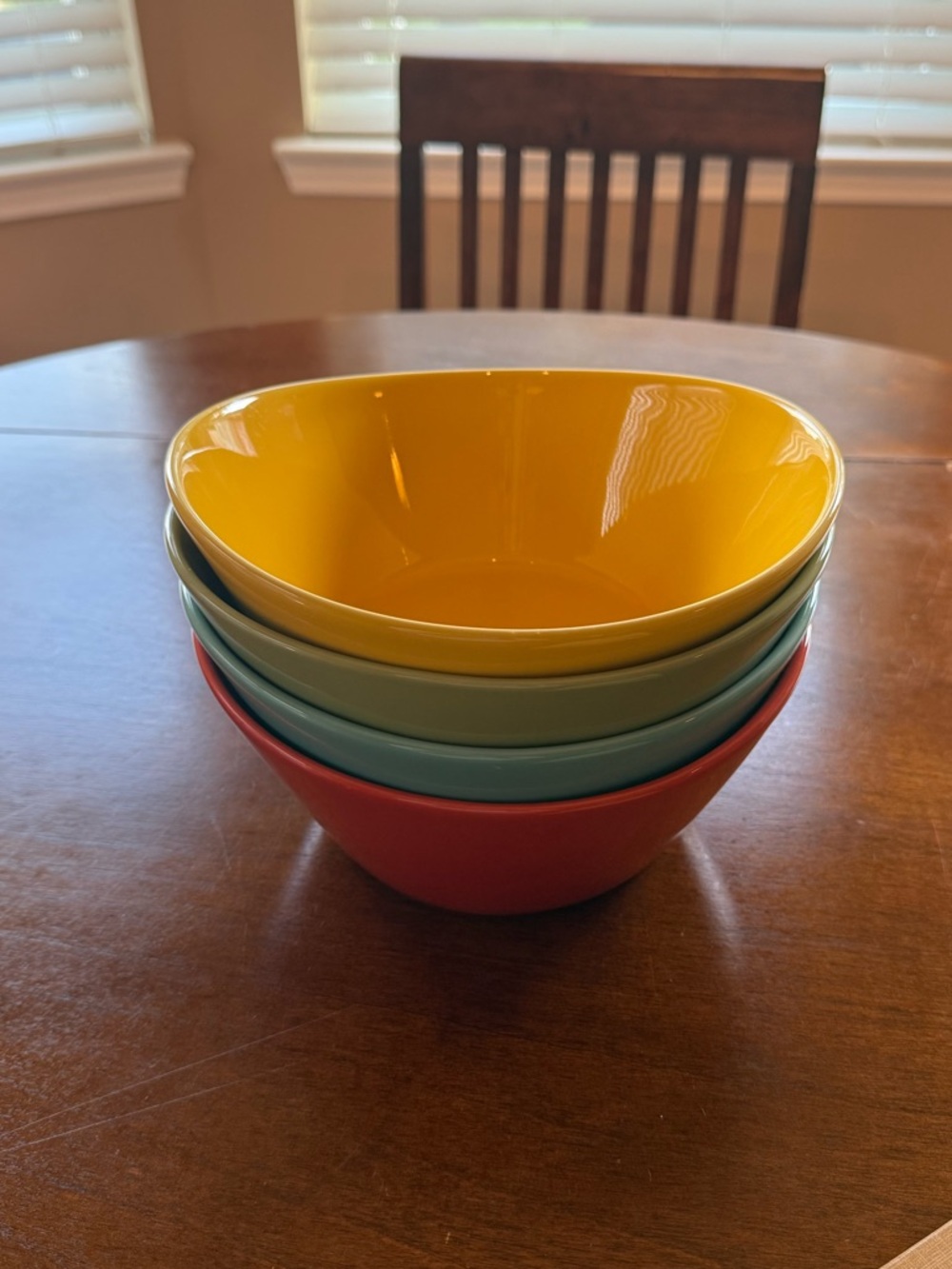 overandback What a Dish Colorful Stoneware Bowls Mixing Serving - Full Set of 4